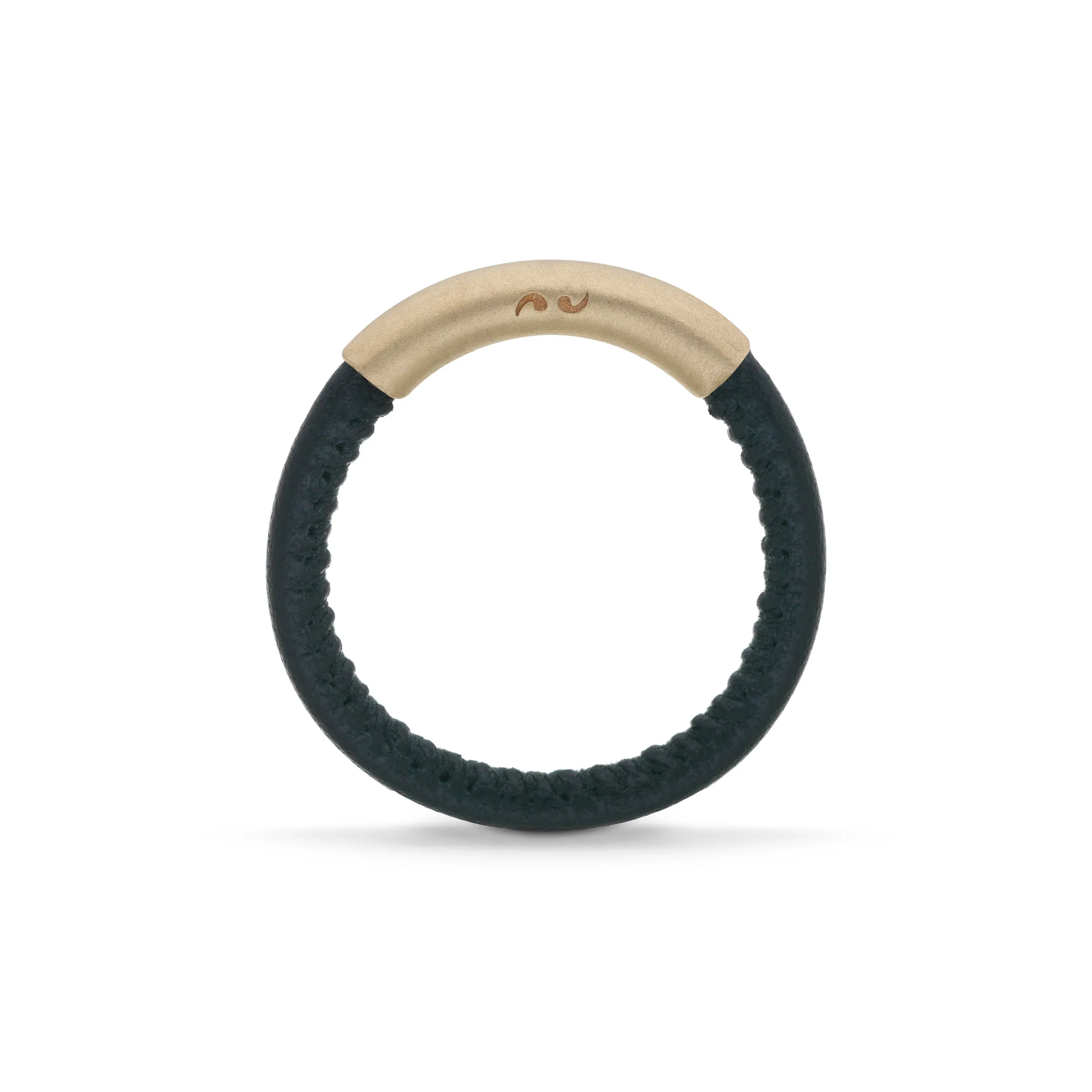LASH Black Leather and 18K yellow gold vermeil band sold by Marco Dal Maso product image thumbnail 2