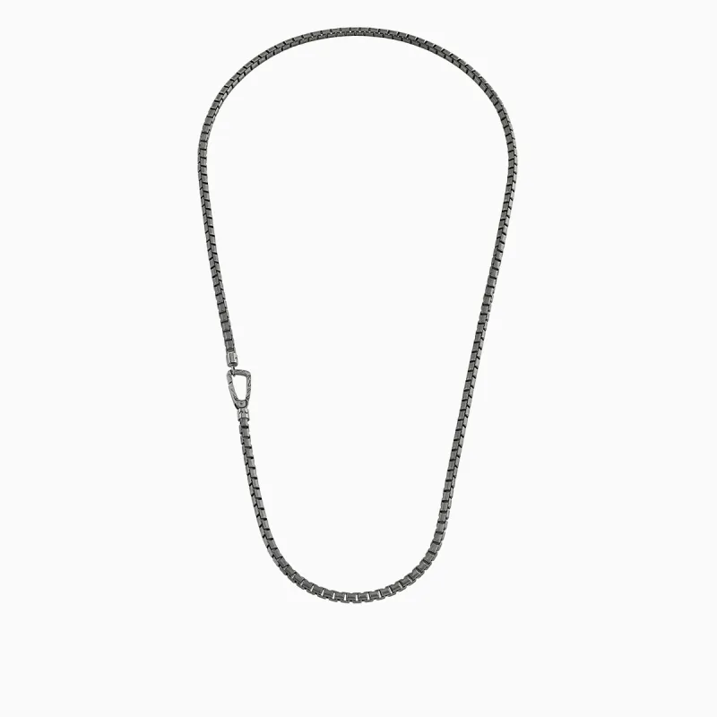 ULYSSES Carved Tubular Oxidized Necklace sold by Marco Dal Maso