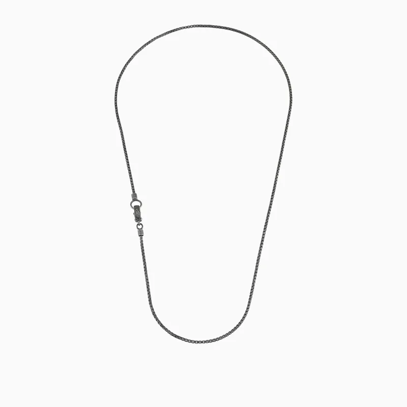 ULYSSES Faceted Oxidized Silver Necklace sold by Marco Dal Maso