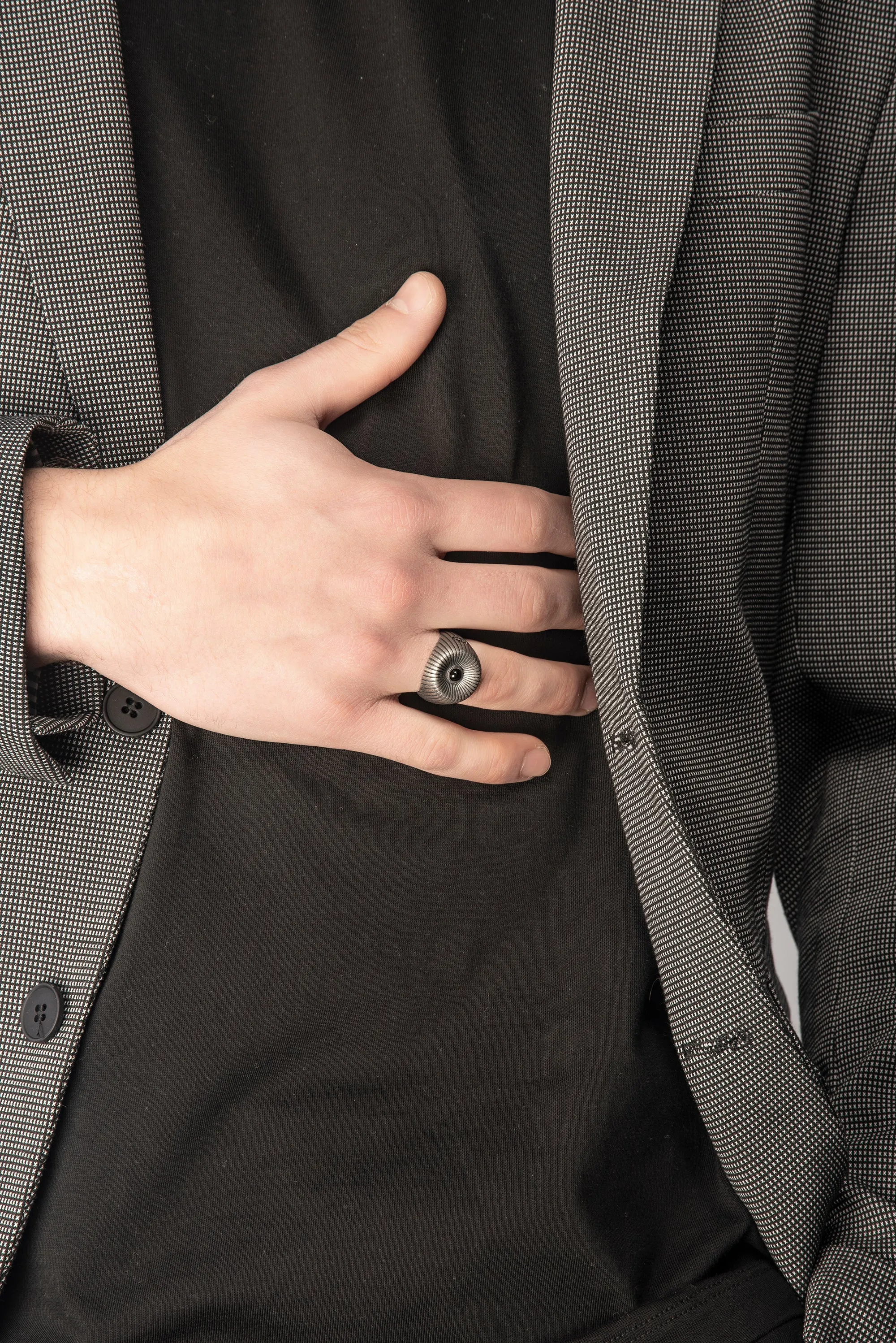 CALYC Lapis and Oxidized Silver Ring sold by Marco Dal Maso product image thumbnail 5