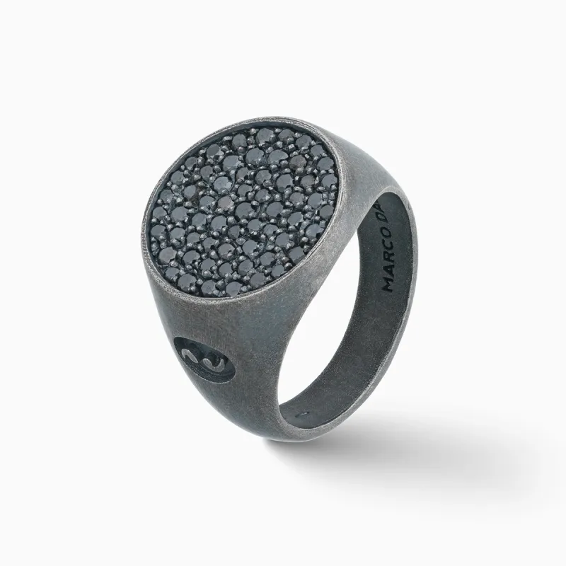 MONETA Black Diamonds Signet Ring sold by Marco Dal Maso