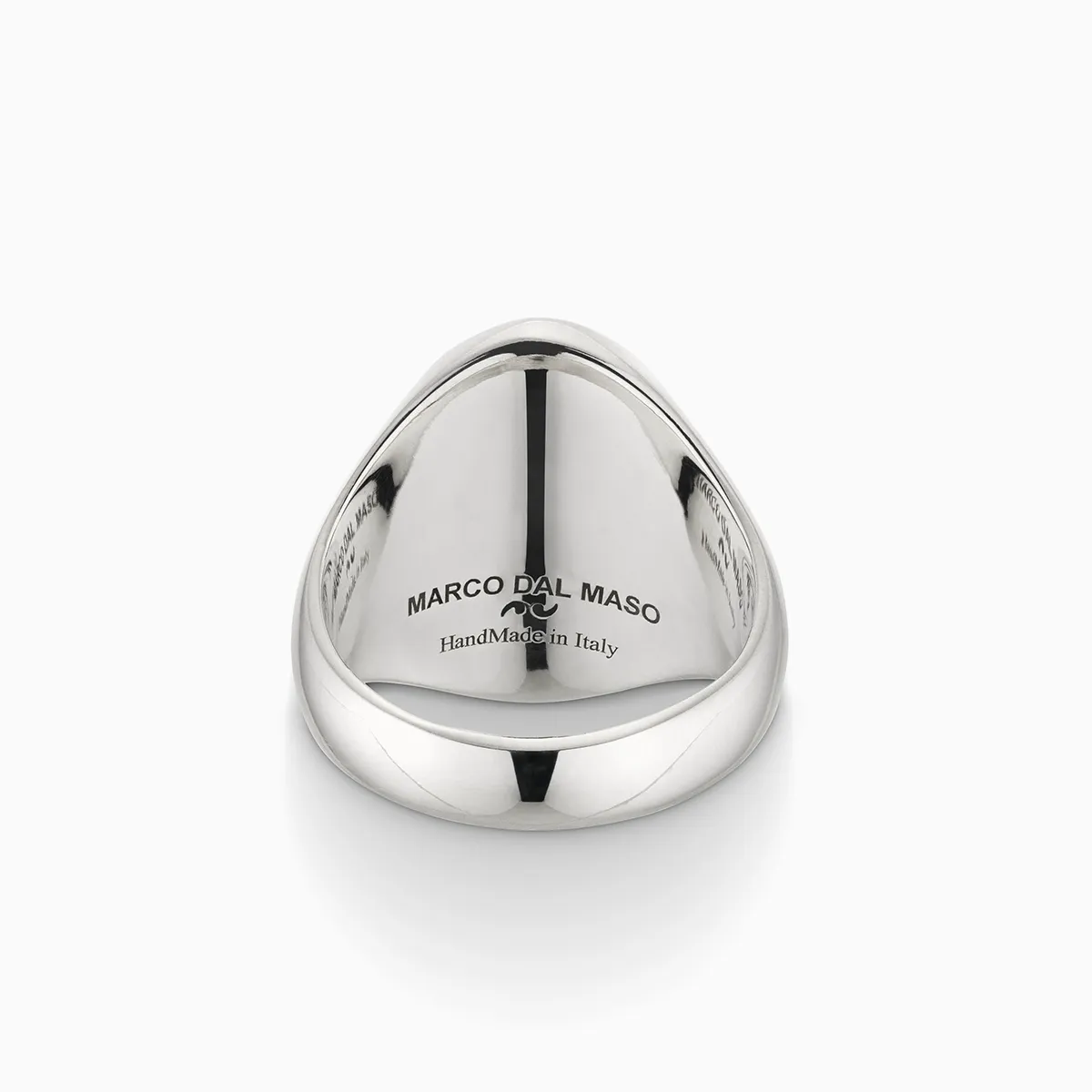 MONETA Valerio Belli Oxidized & Polished Silver Signet Ring sold by Marco Dal Maso product image thumbnail 4