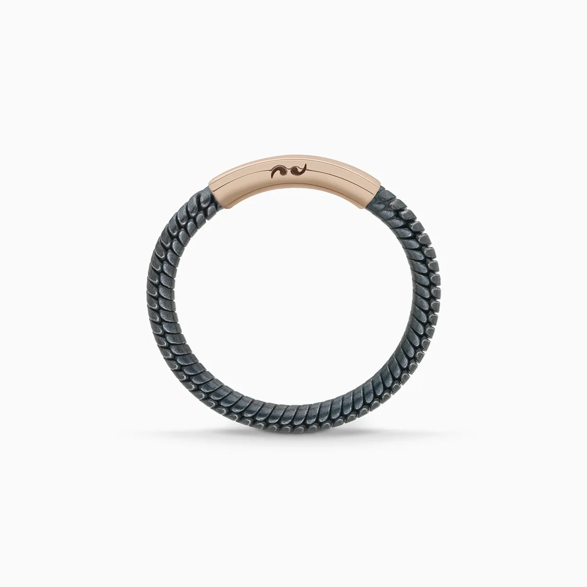 ULYSSES Classy 18K Polished Rose Gold Vermeil And Oxidized Ring sold by Marco Dal Maso product image thumbnail 2