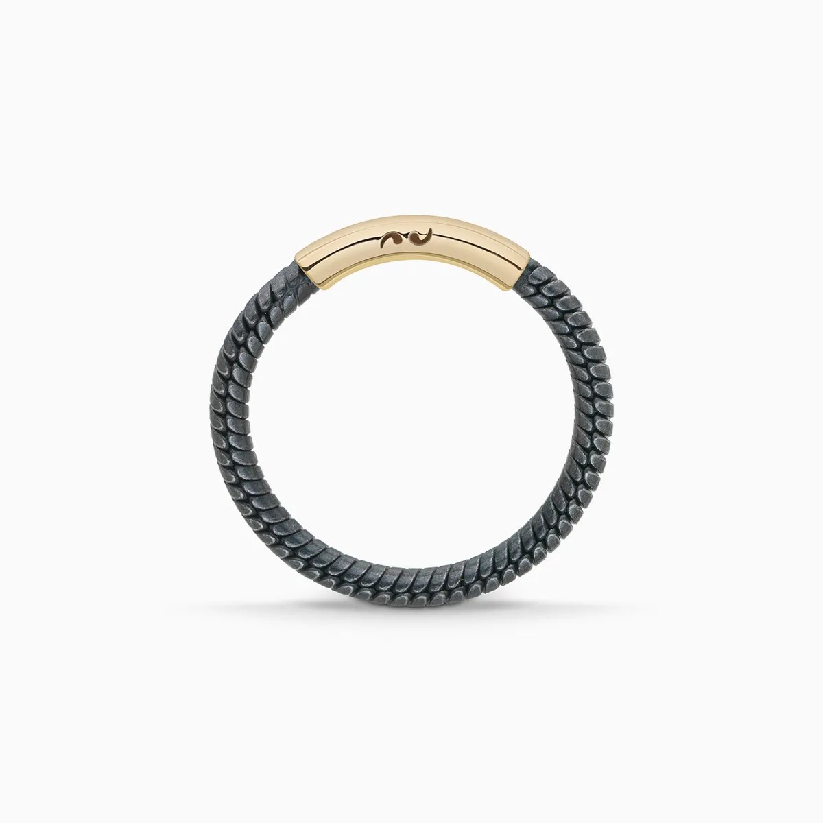 ULYSSES Classy 18K Polished Yellow Gold Vermeil And Oxidized Ring sold by Marco Dal Maso product image thumbnail 2