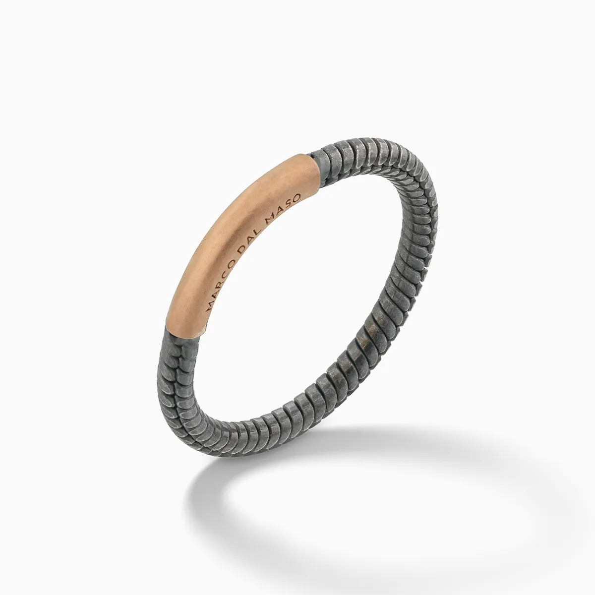 ULYSSES Classy 18K Matte Rose Gold Vermeil And Oxidized Ring sold by Marco Dal Maso