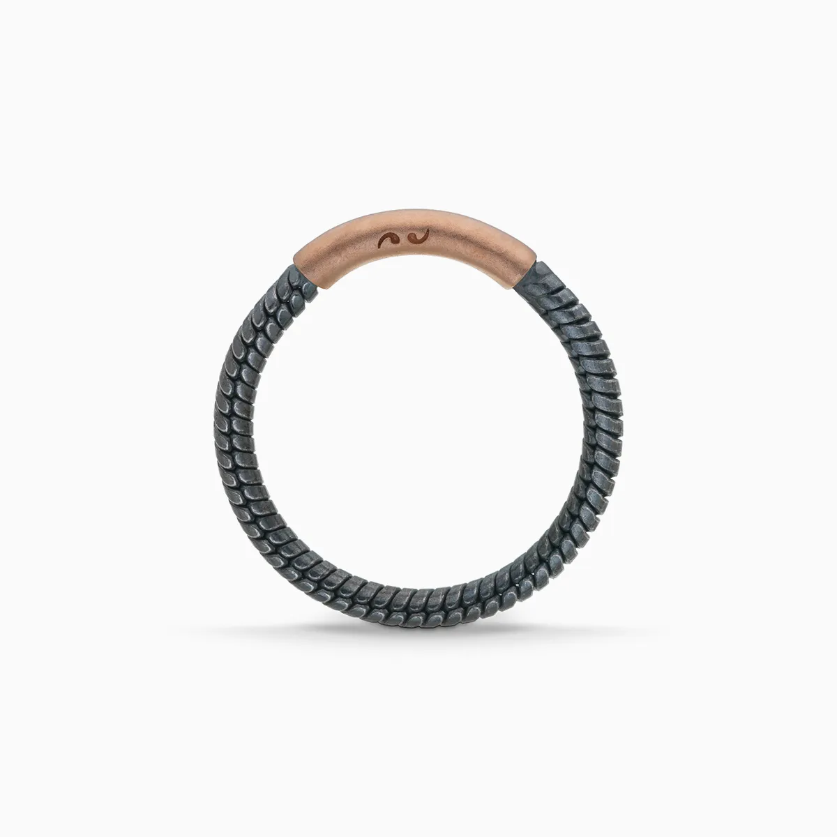 ULYSSES Classy 18K Matte Rose Gold Vermeil And Oxidized Ring sold by Marco Dal Maso product image thumbnail 2