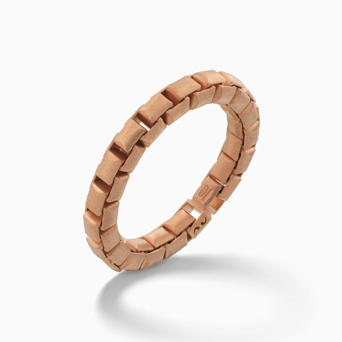 ULYSSES Tubular 18K Matte Rose Gold Vermeil Ring sold by Marco Dal Maso