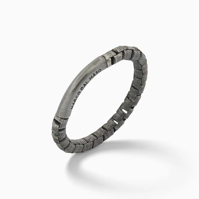 ULYSSES Carved Tubular Oxidized Ring sold by Marco Dal Maso