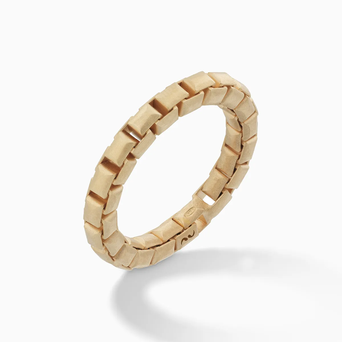 ULYSSES Tubular 18K Matte Yellow Gold Vermeil Ring sold by Marco Dal Maso