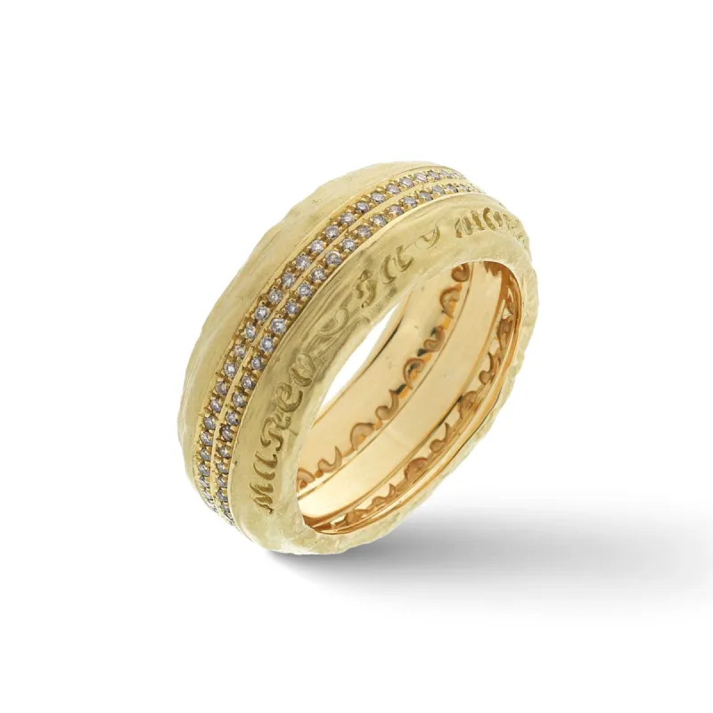 The Other Half I Ring with Champagne Diamonds made by Marco Dal Maso