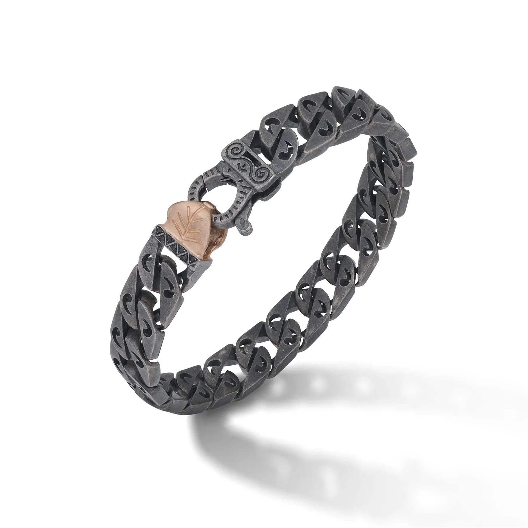 FLAMING TONGUE 9mm Link Silver Bracelet sold by Marco Dal Maso