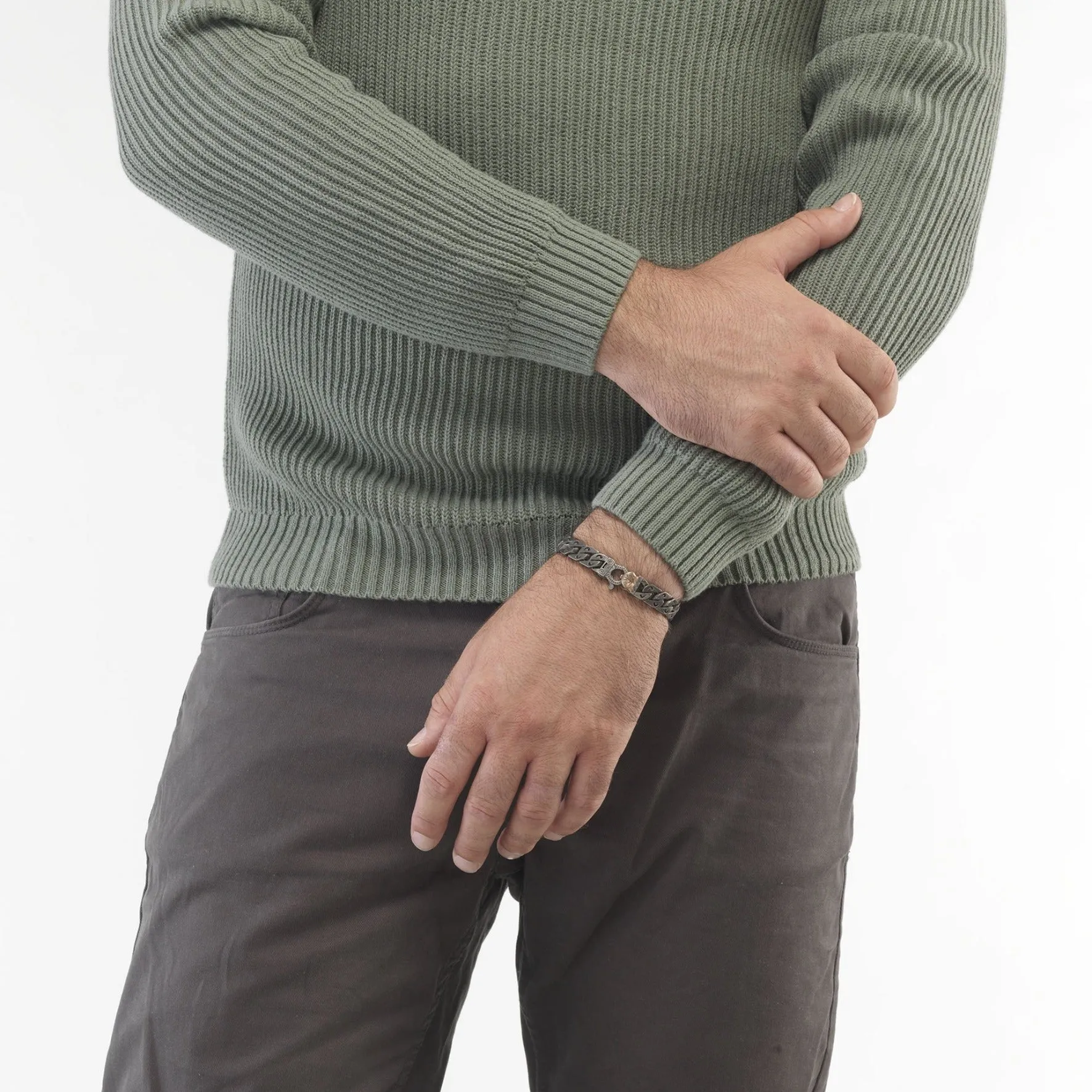 FLAMING TONGUE 9mm Link Silver Bracelet sold by Marco Dal Maso product image thumbnail 2