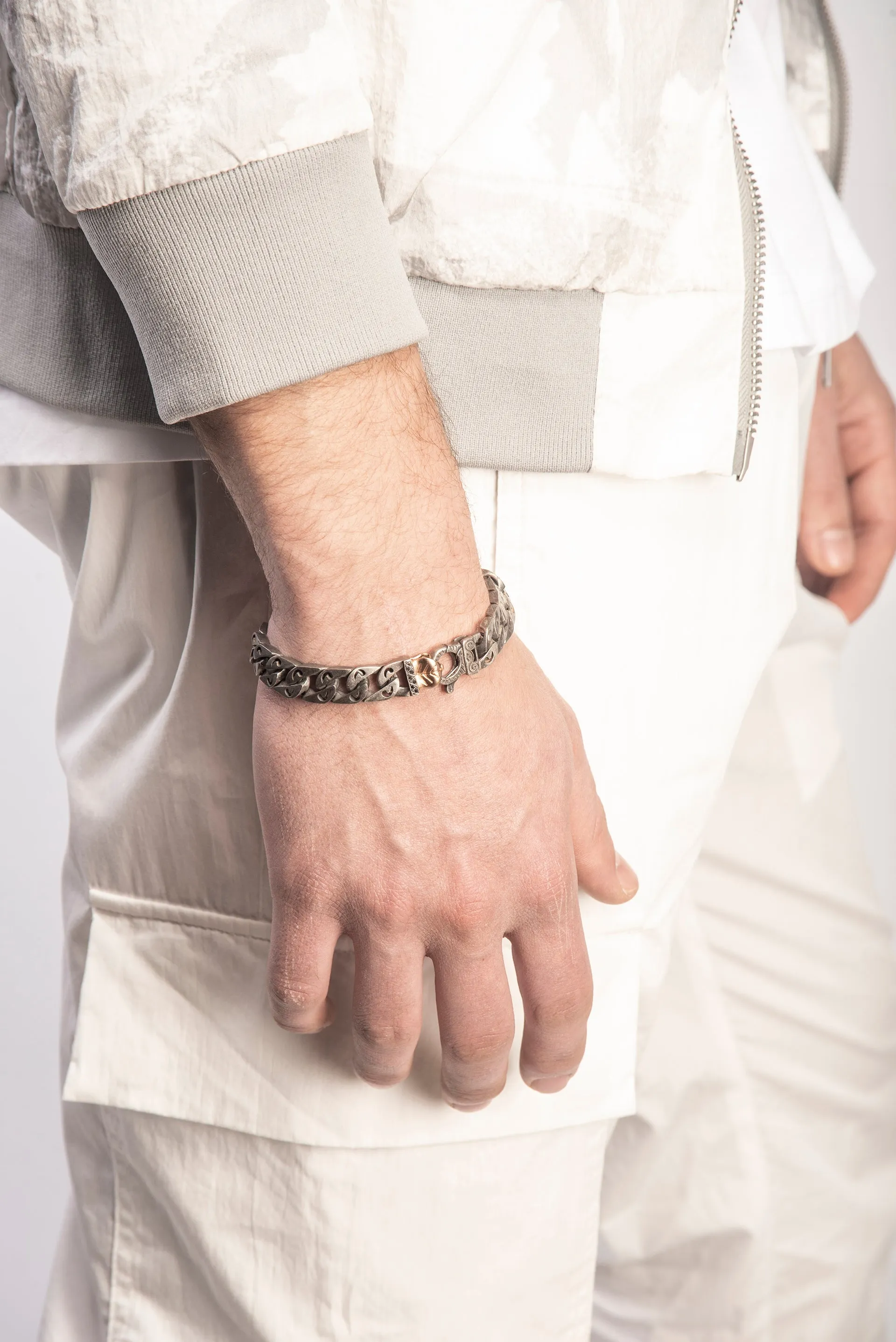 FLAMING TONGUE 9mm Link Silver Bracelet sold by Marco Dal Maso product image thumbnail 3