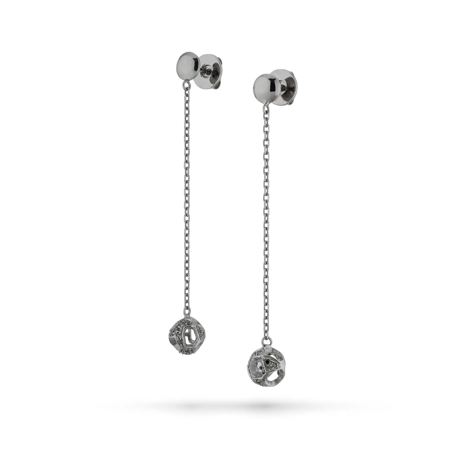 Explosion of Joy Hanging Petite Earrings with Black Diamonds sold by Marco Dal Maso product image thumbnail 3
