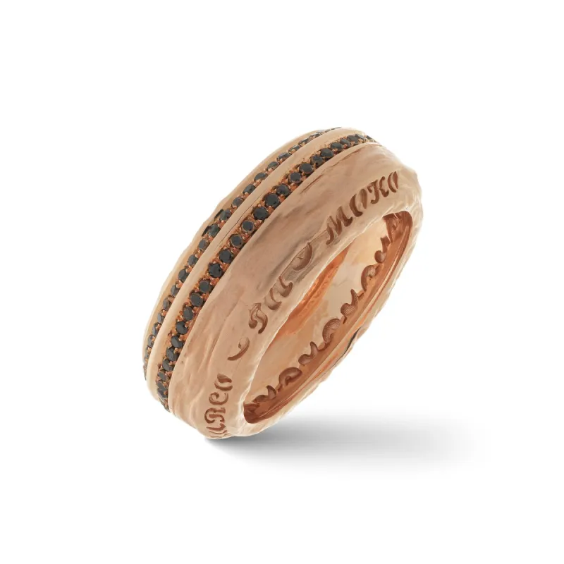 The Other Half Ring with Black Diamonds made by Marco Dal Maso