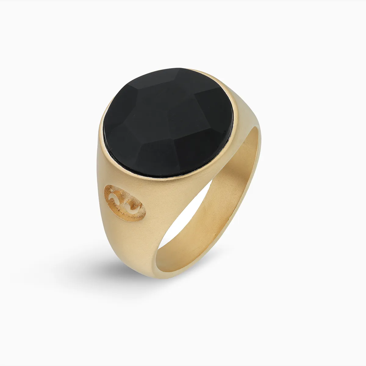 MONETA 18K Yellow Gold Matte Vermeil & Onyx Signet Ring sold by Marco Dal Maso