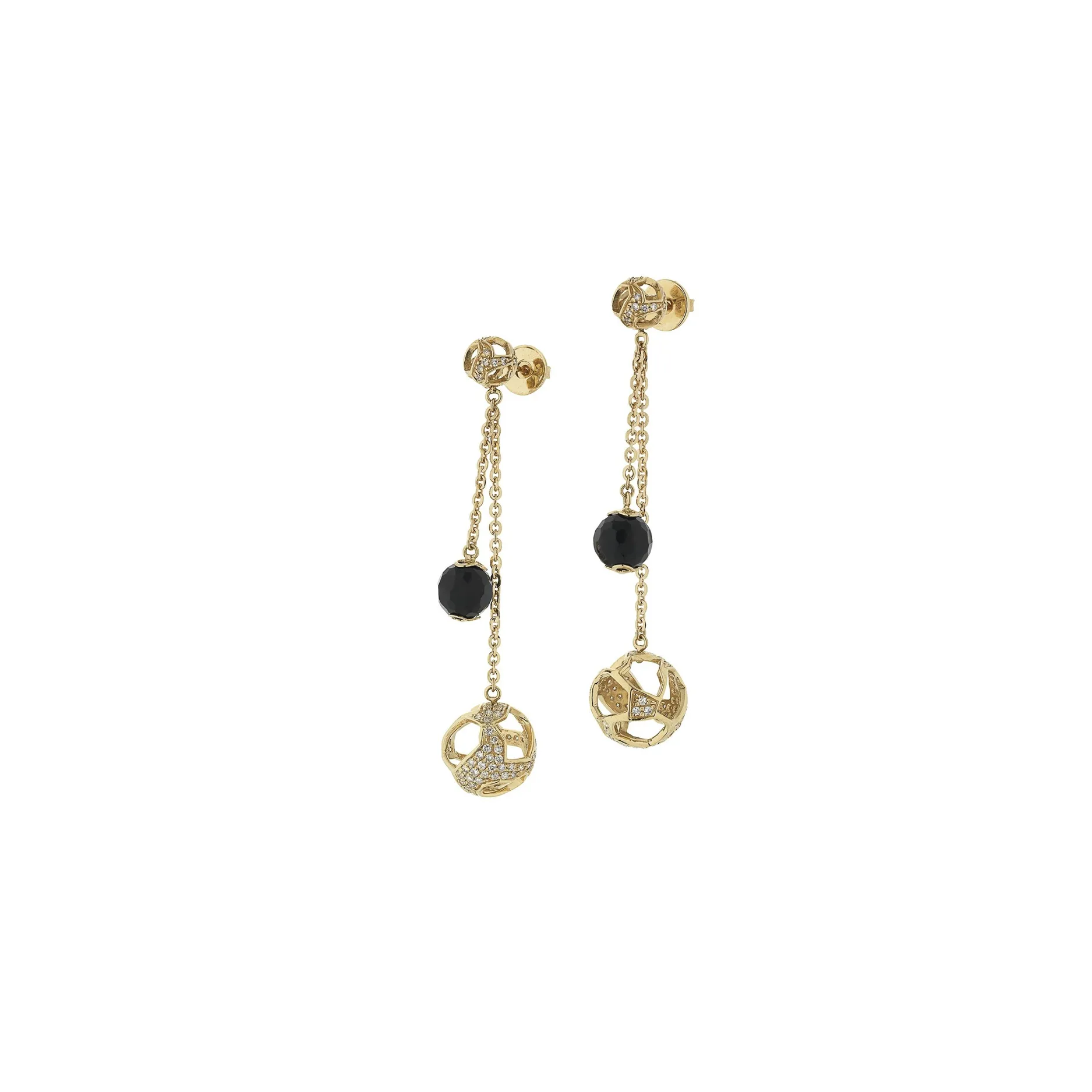 Explosion of Joy Double Hanging Earrings with White Diamonds sold by Marco Dal Maso product image thumbnail 2