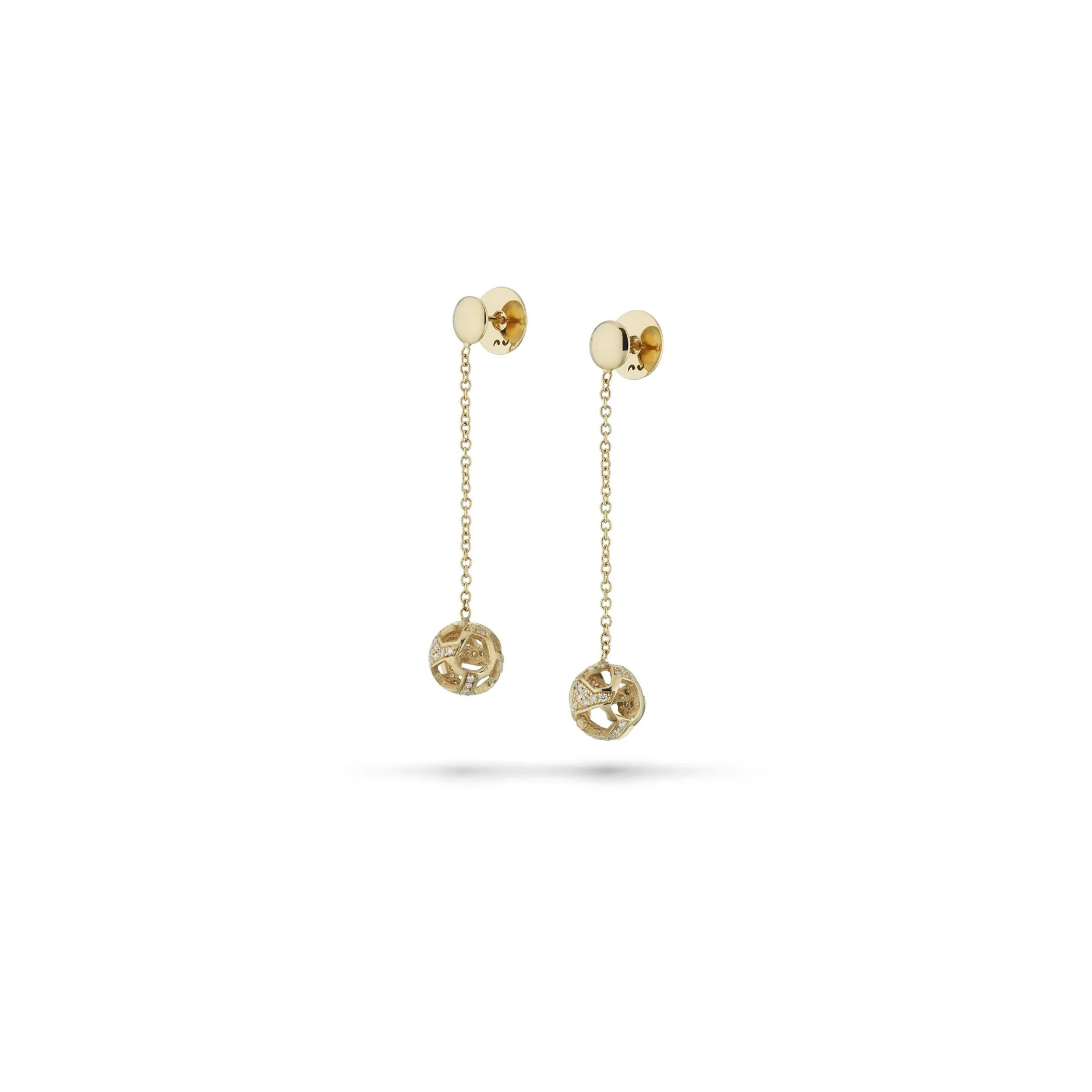 Explosion of Joy Hanging Earrings with White Diamonds sold by Marco Dal Maso