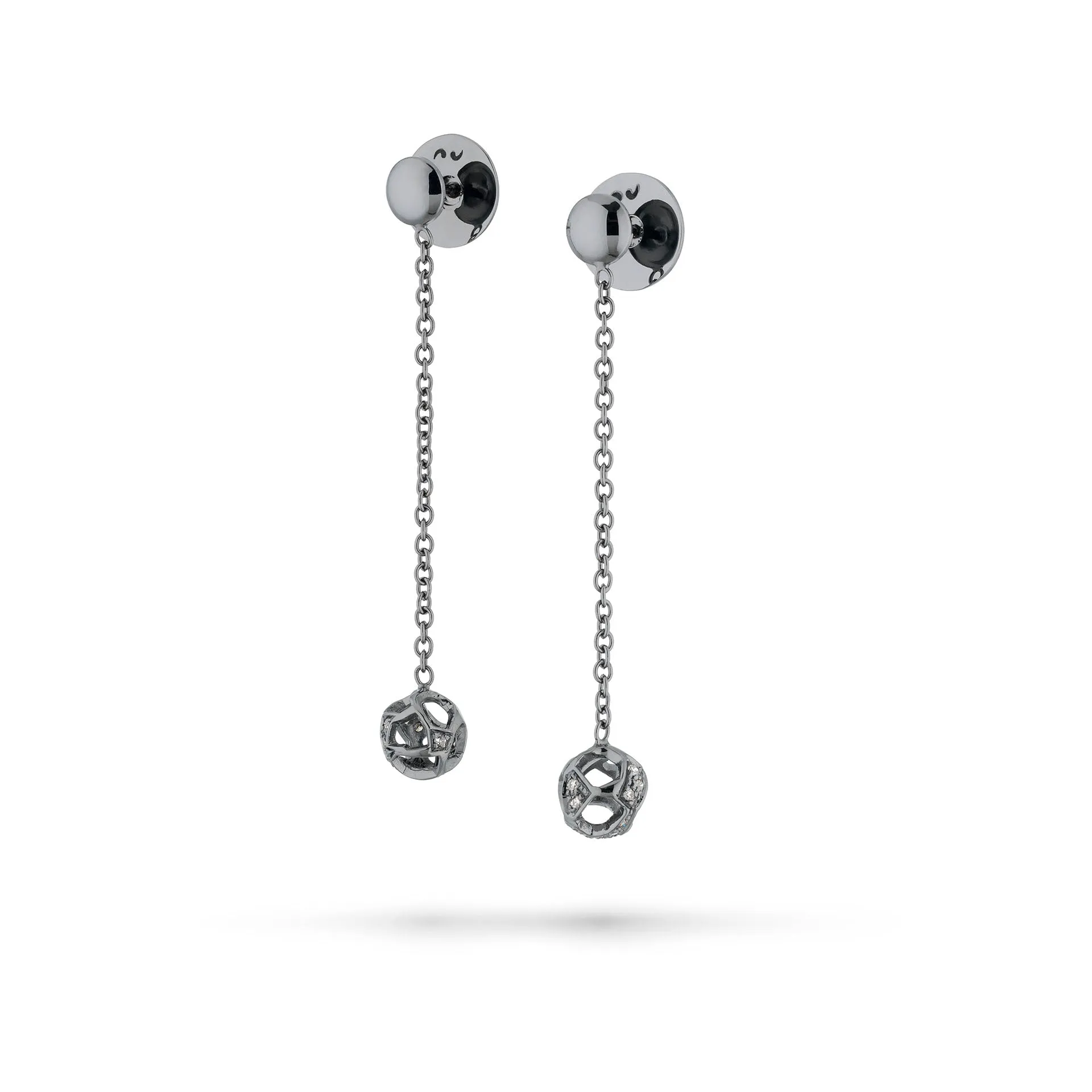 Explosion of Joy Hanging Petite Earrings with Champagne Diamonds sold by Marco Dal Maso product image thumbnail 3