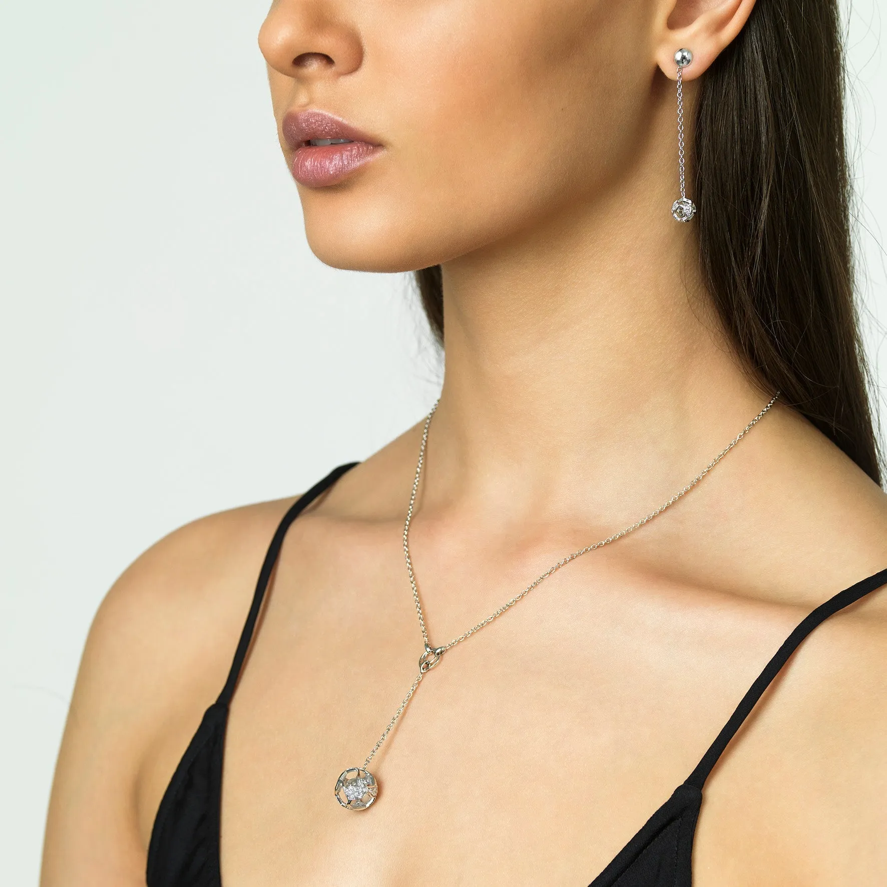 Explosion of Joy Hanging Petite Earrings with Champagne Diamonds sold by Marco Dal Maso product image thumbnail 2