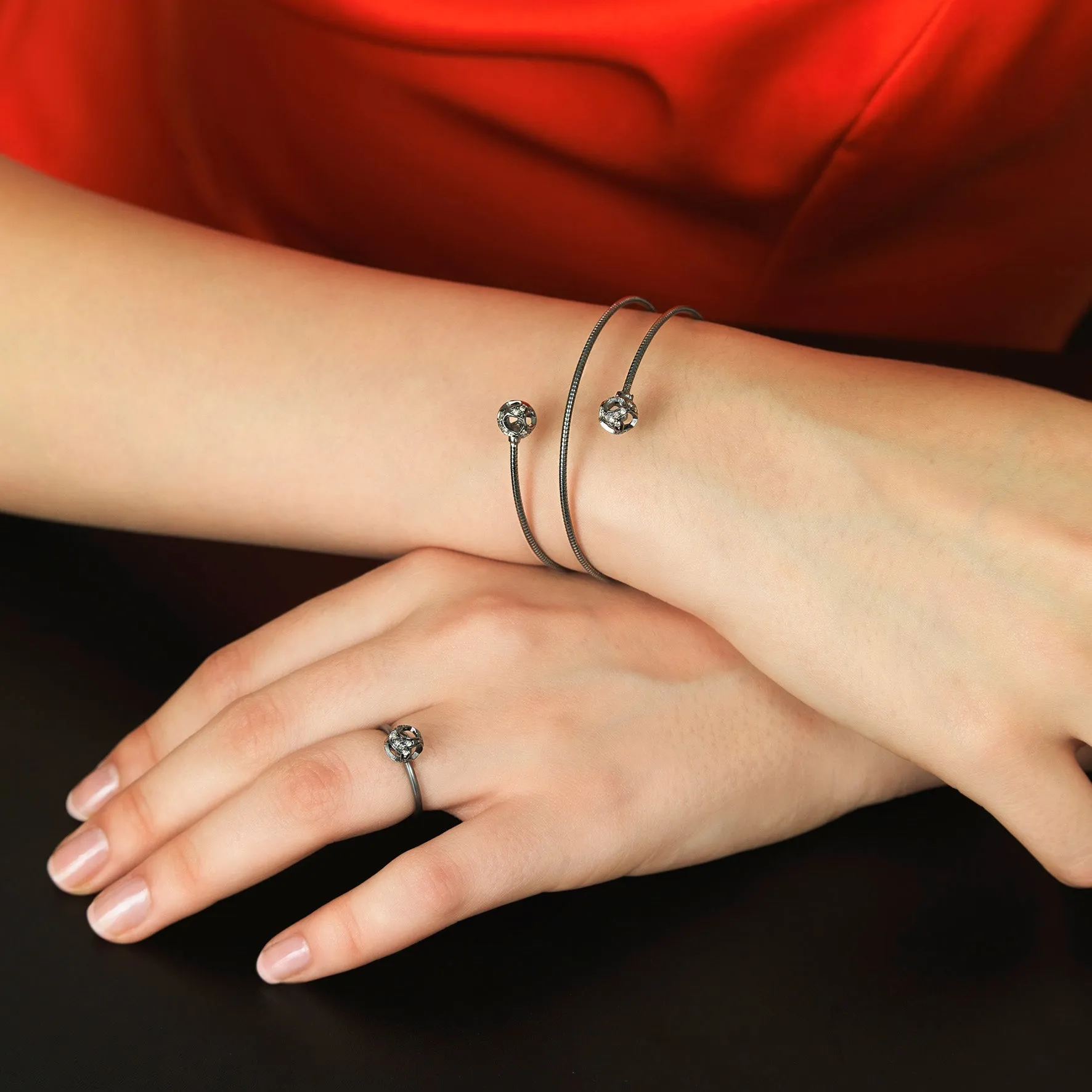 Explosion of Joy Petite Cuff with Champagne Diamonds sold by Marco Dal Maso product image thumbnail 2