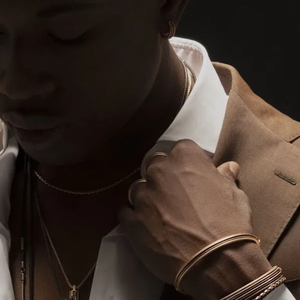 ACIES Slim Rose Matte Vermeil Cuff with Brown Enamel sold by Marco Dal Maso product image thumbnail 2