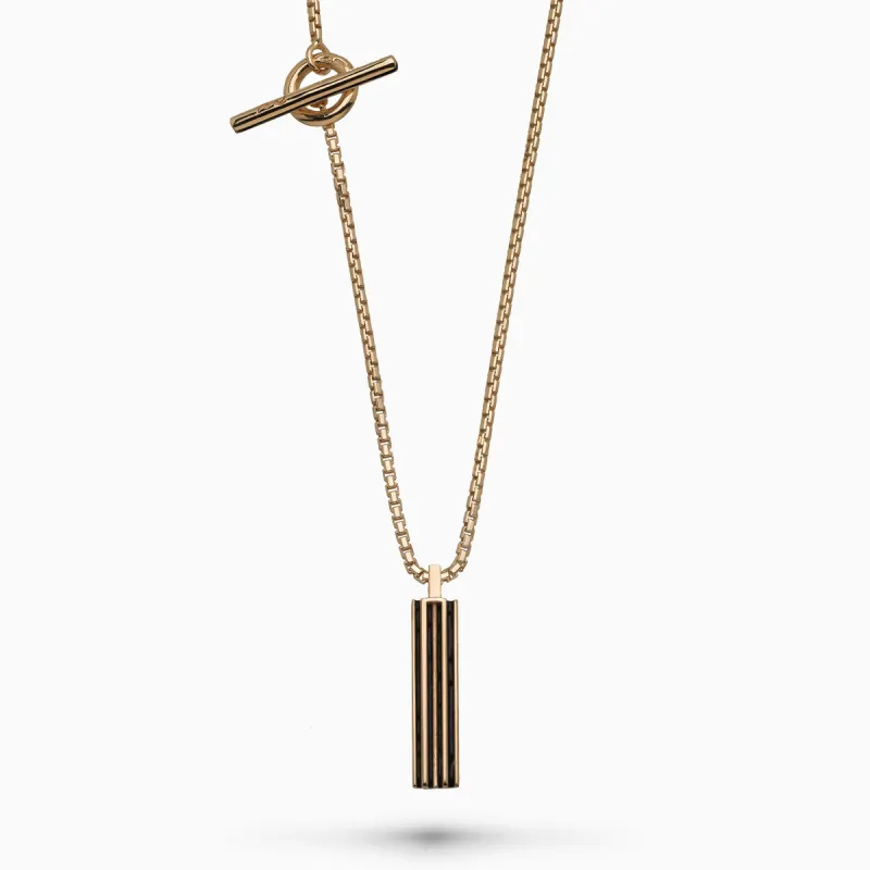 ACIES Polished Vermeil Pendant with Black Enamel sold by Marco Dal Maso