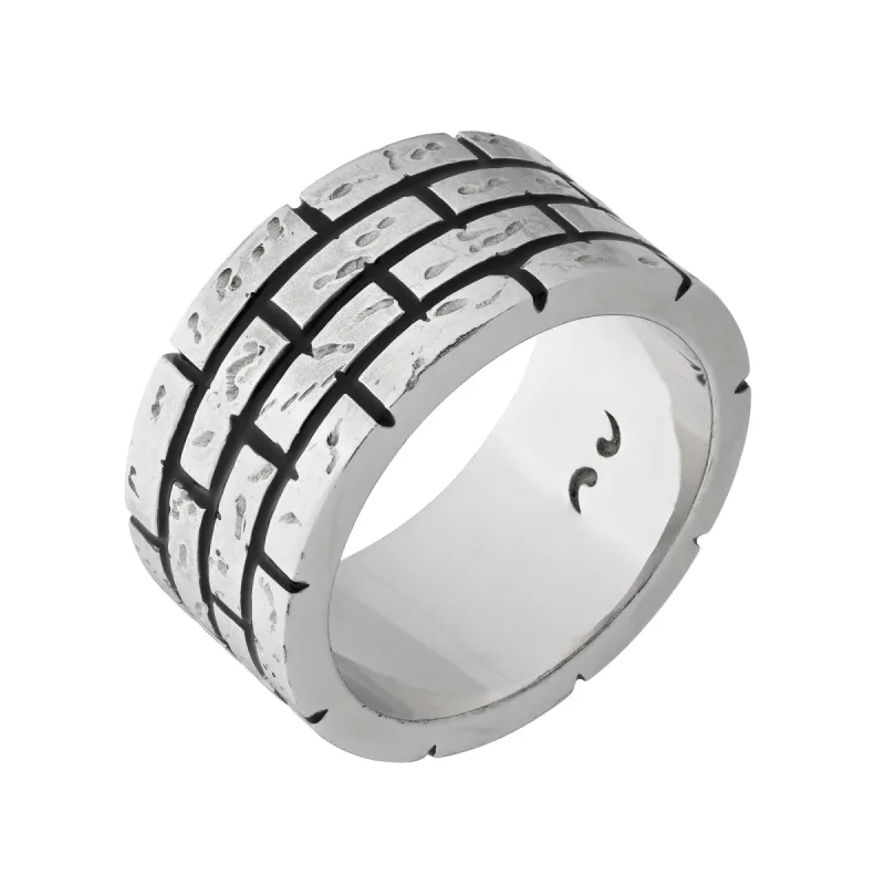 MURALES Silver Wide Band Ring sold by Marco Dal Maso