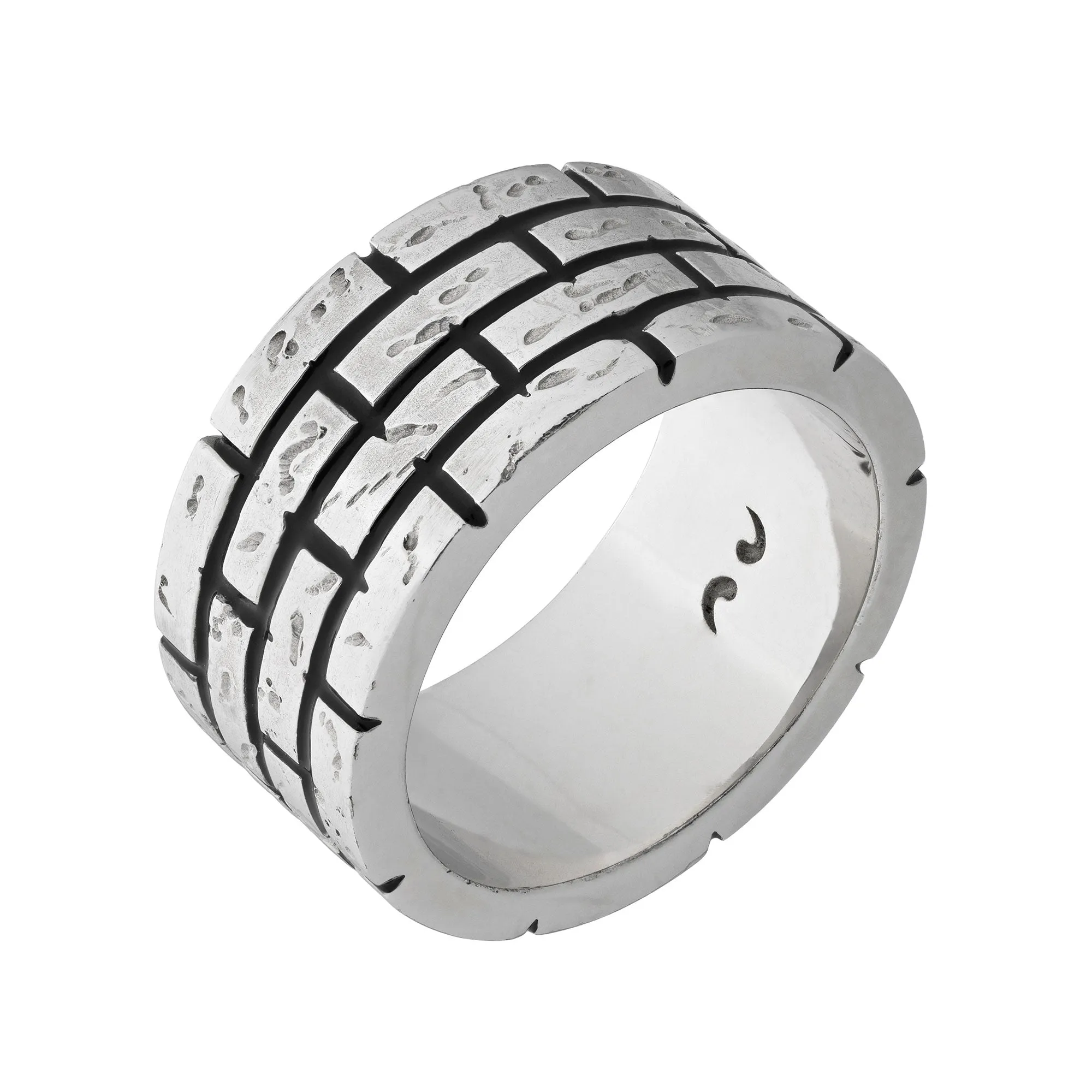 MURALES Silver Wide Band Ring sold by Marco Dal Maso product image thumbnail 4