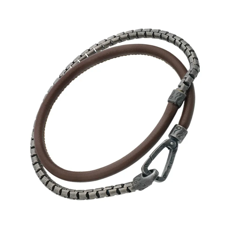 Lash Smooth Brown Leather Bracelet sold by Marco Dal Maso