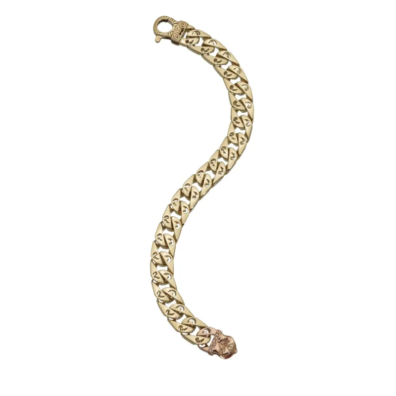 FLAMING TONGUE 18K Gold 9mm Bracelet with Diamonds sold by Marco Dal Maso