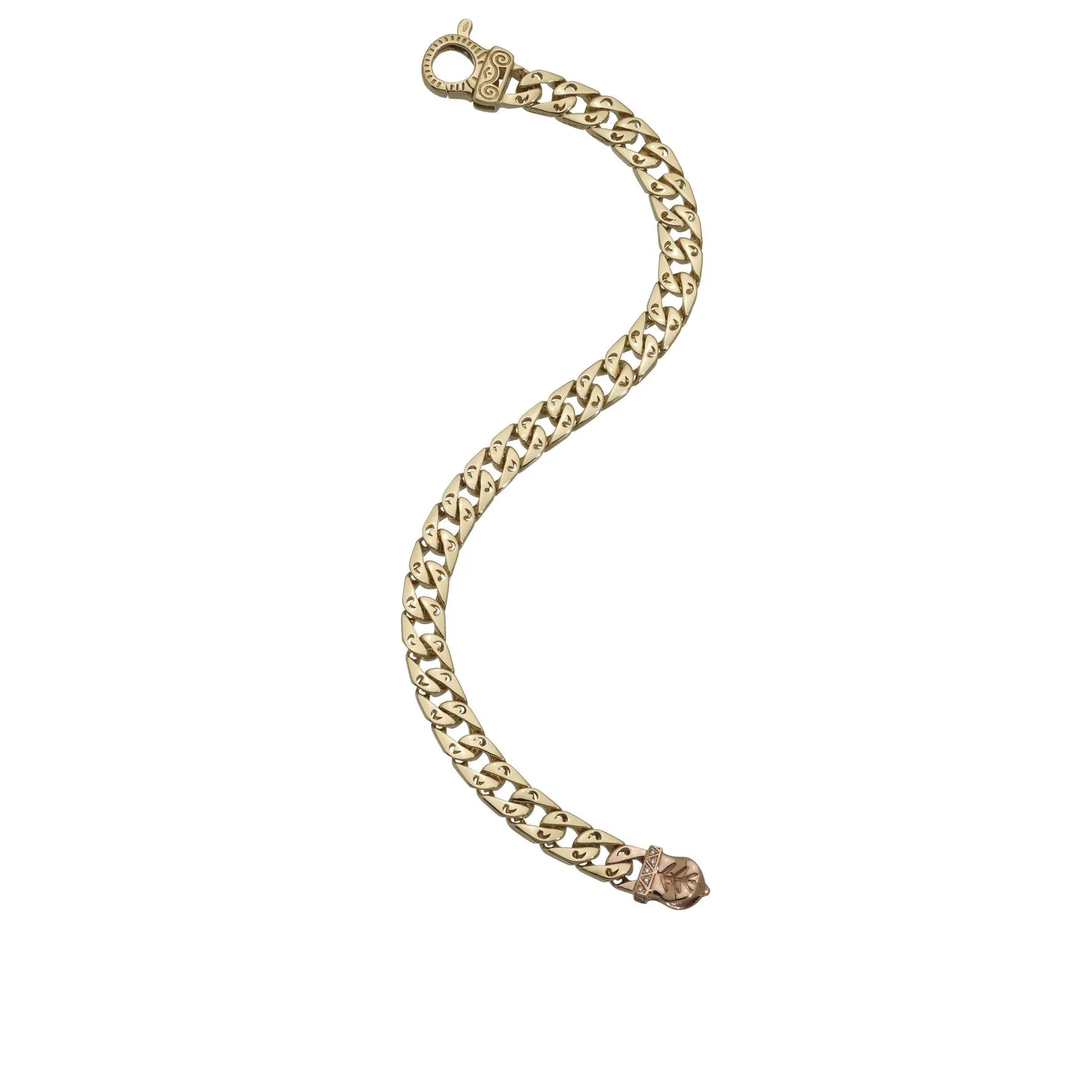 FLAMING TONGUE 18K Gold 6mm Bracelet with diamonds sold by Marco Dal Maso