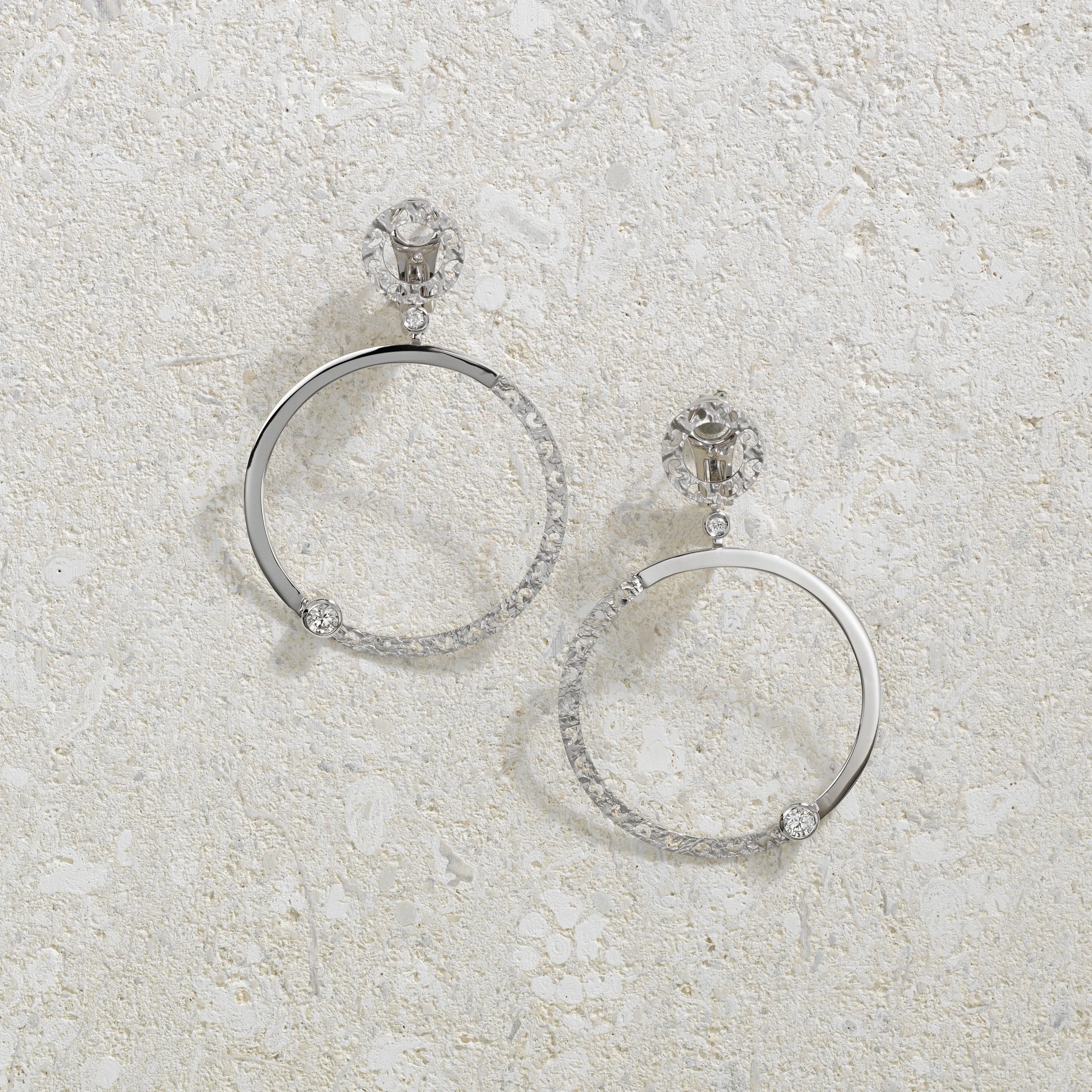 AMAIA Polished and Textured Hoop Earrings sold by Marco Dal Maso product image thumbnail 3