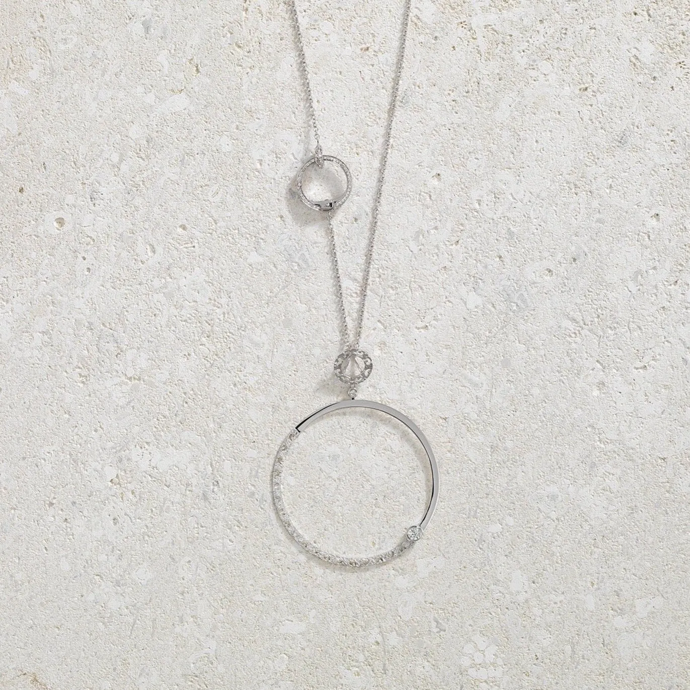 AMAIA Polished and Textured Hoop Pendant sold by Marco Dal Maso product image thumbnail 2