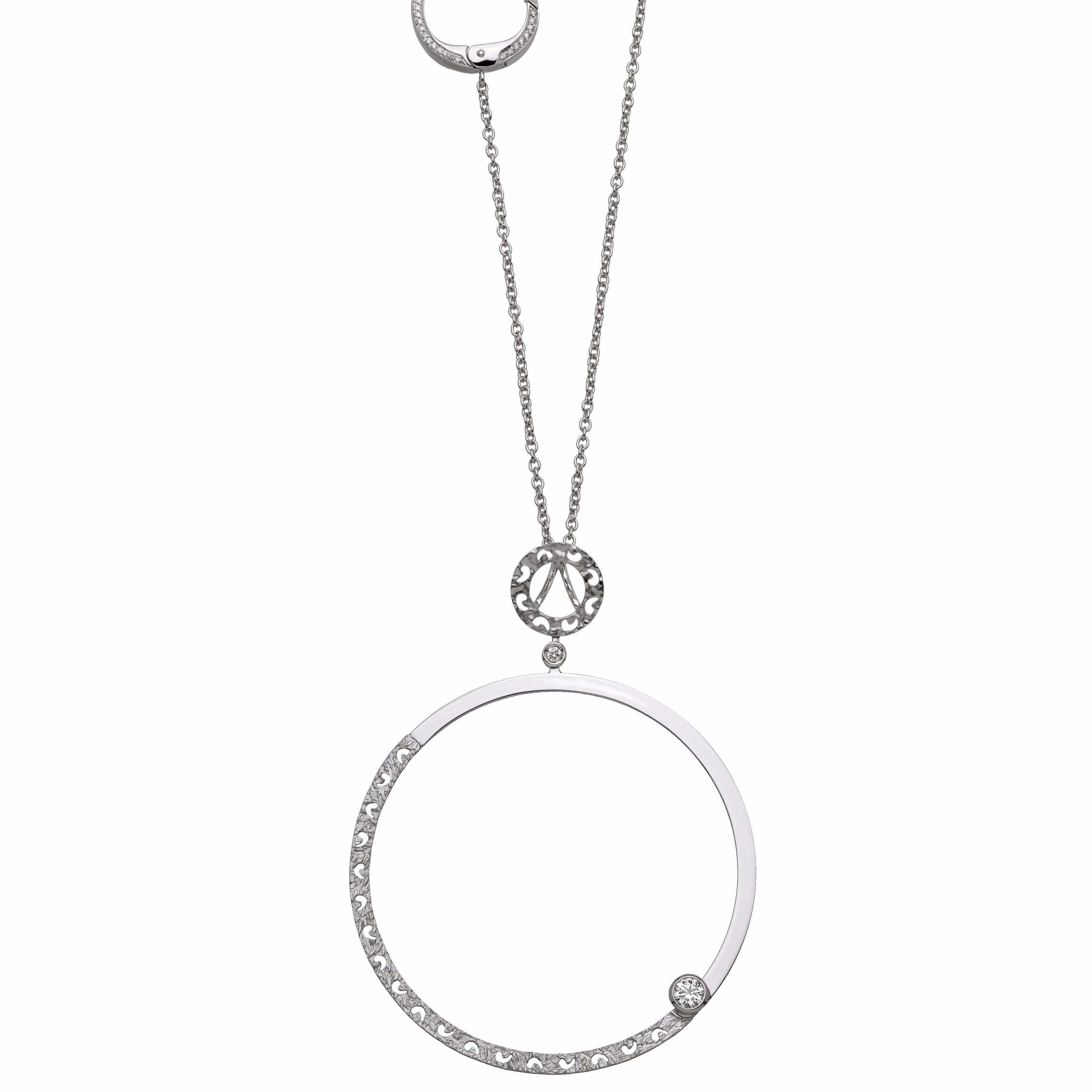 AMAIA Polished and Textured Hoop Pendant sold by Marco Dal Maso product image thumbnail 3