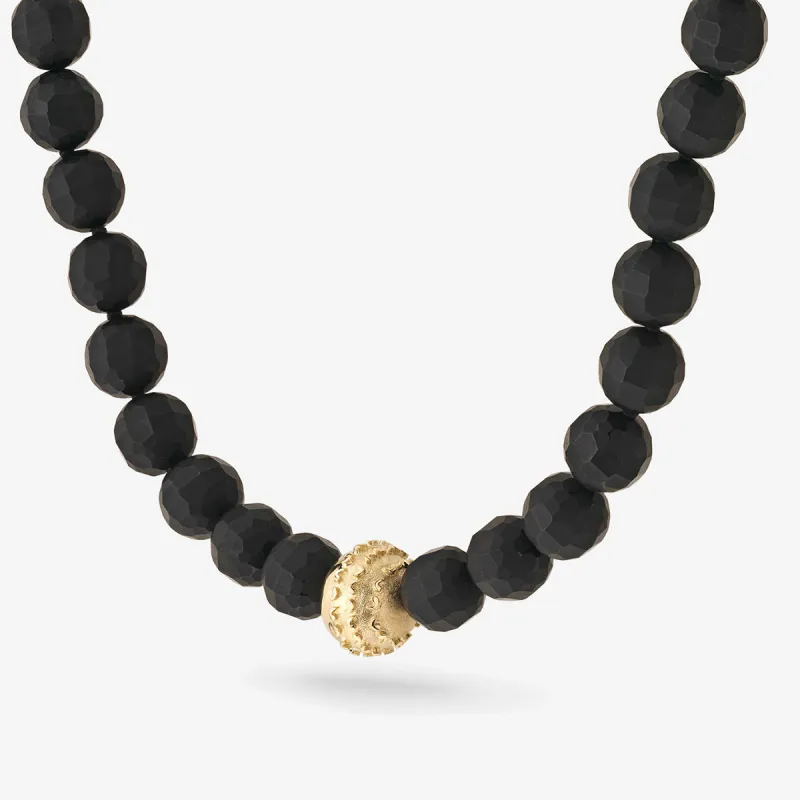 ICON Beaded Eternity Necklace with Black Onyx sold by Marco Dal Maso