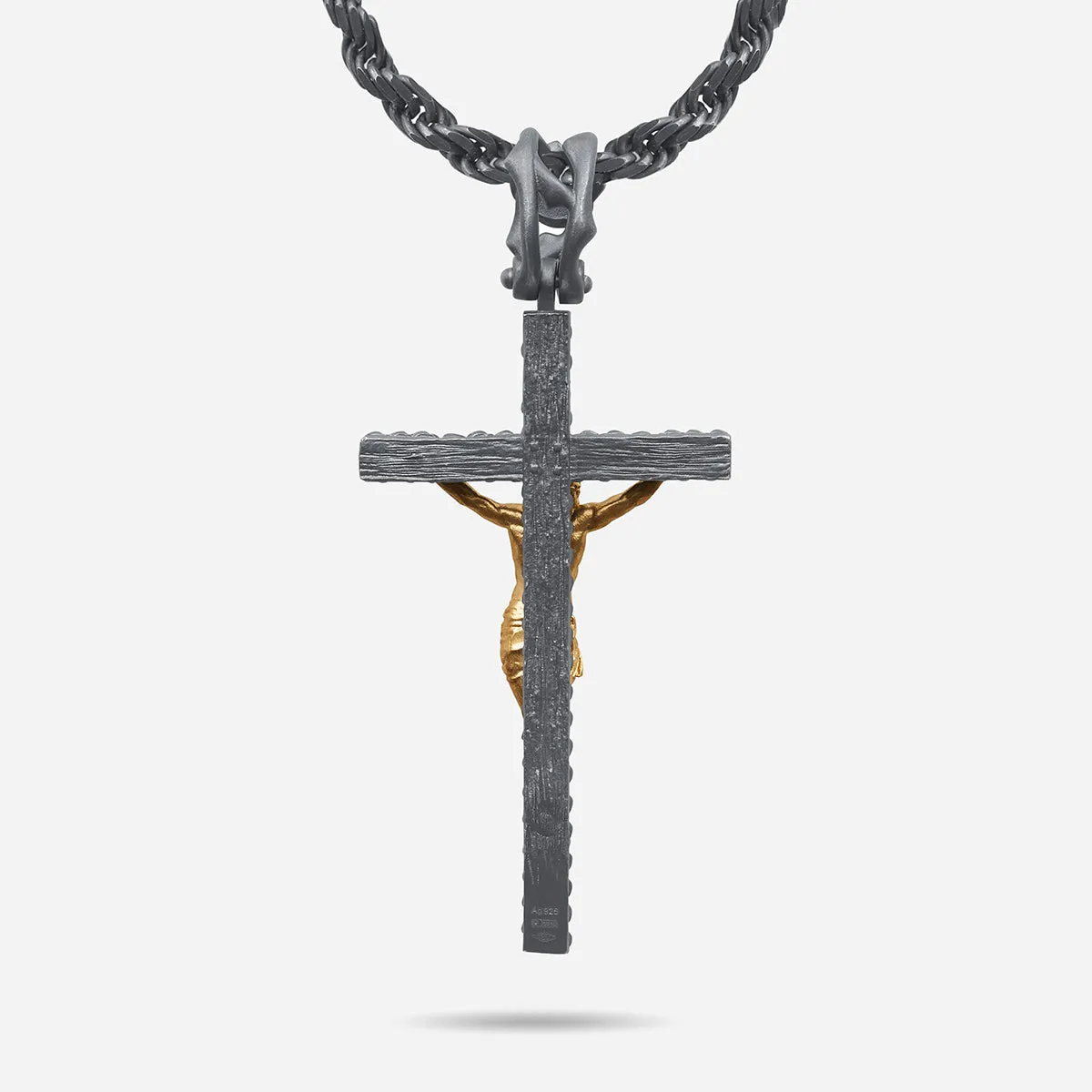 DIAMONDS'N'ROSES Matte Yellow Gold Crucifix Amulet sold by Marco Dal Maso product image thumbnail 3