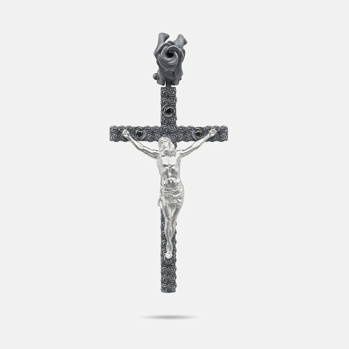 DIAMONDS'N'ROSES Silver Crucifix Amulet sold by Marco Dal Maso