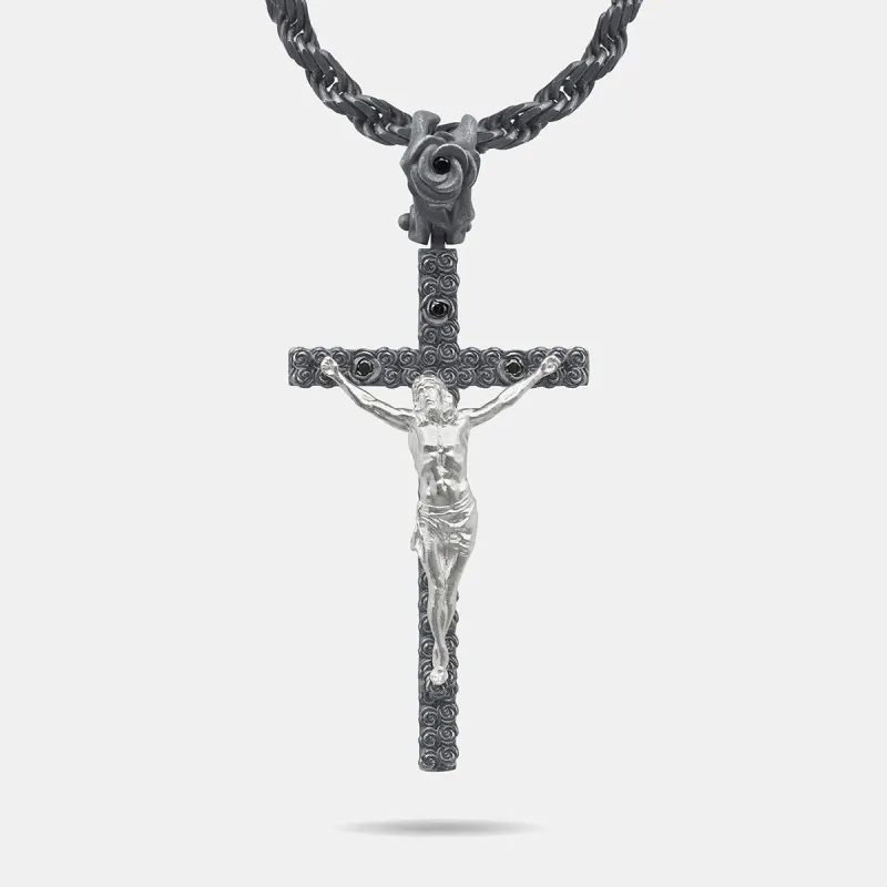 DIAMONDS'N'ROSES Silver Crucifix Pendant sold by Marco Dal Maso
