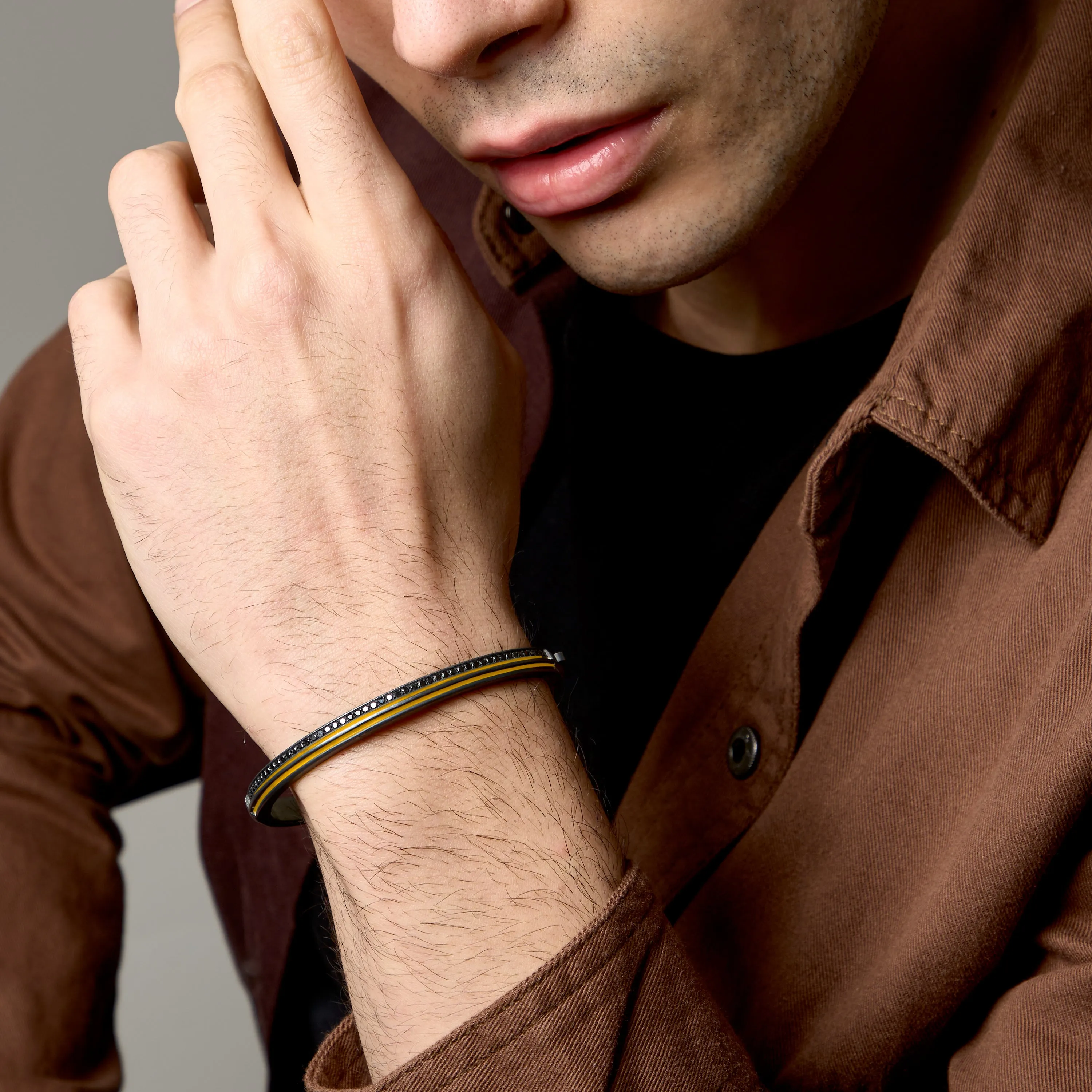 ACIES SLIM GEMSTONE CUFF sold by Marco Dal Maso product image thumbnail 2