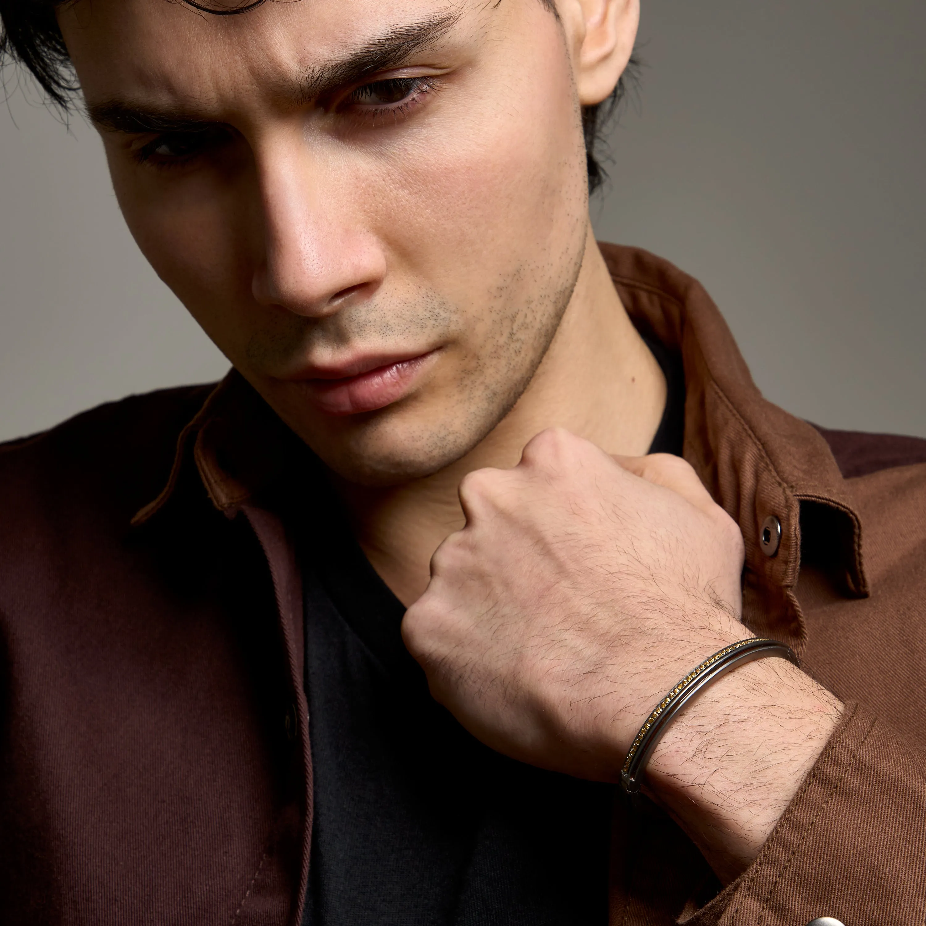 ACIES SLIM GEMSTONE CUFF sold by Marco Dal Maso product image thumbnail 2