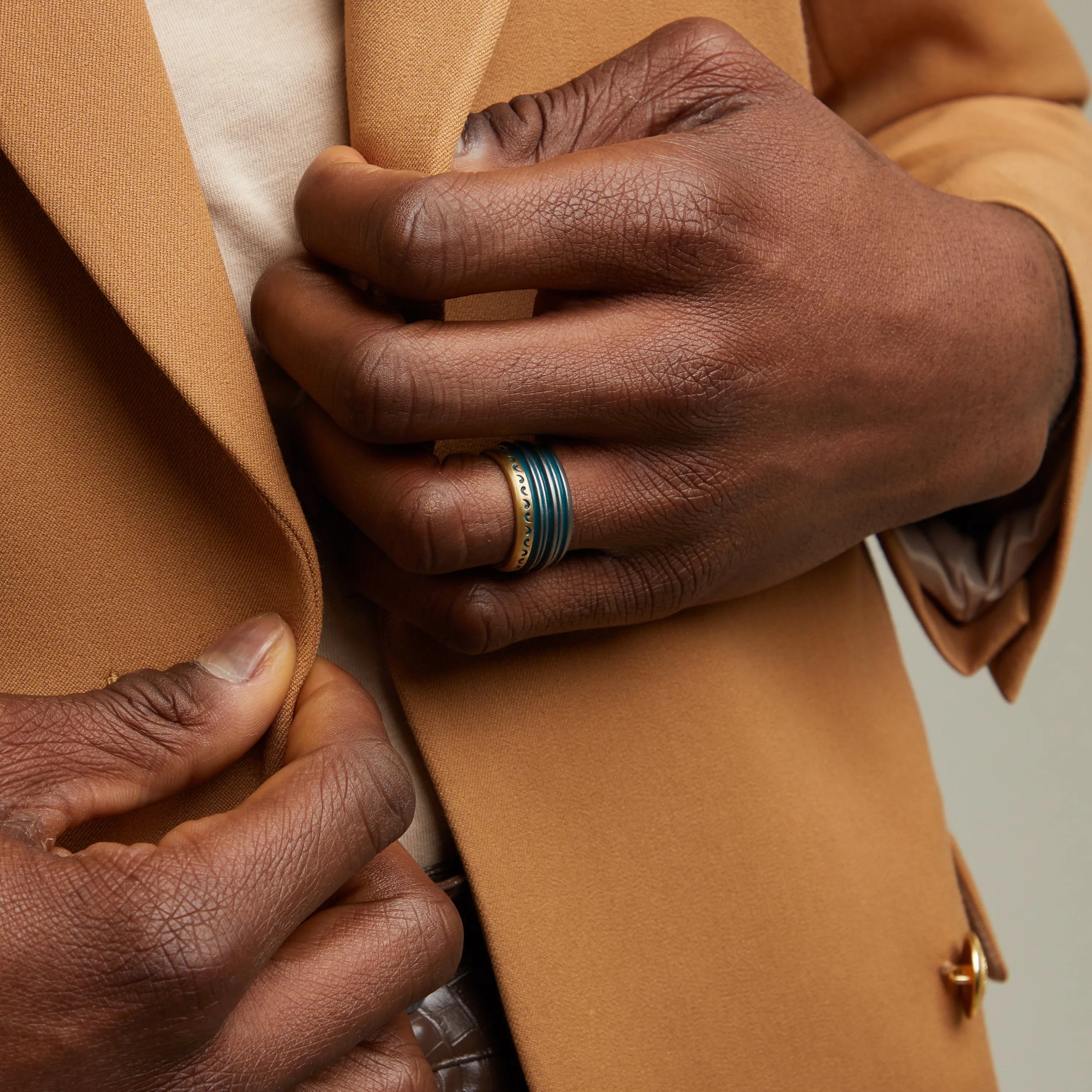 ACIES WIDE MIXED METAL RING sold by Marco Dal Maso product image thumbnail 2