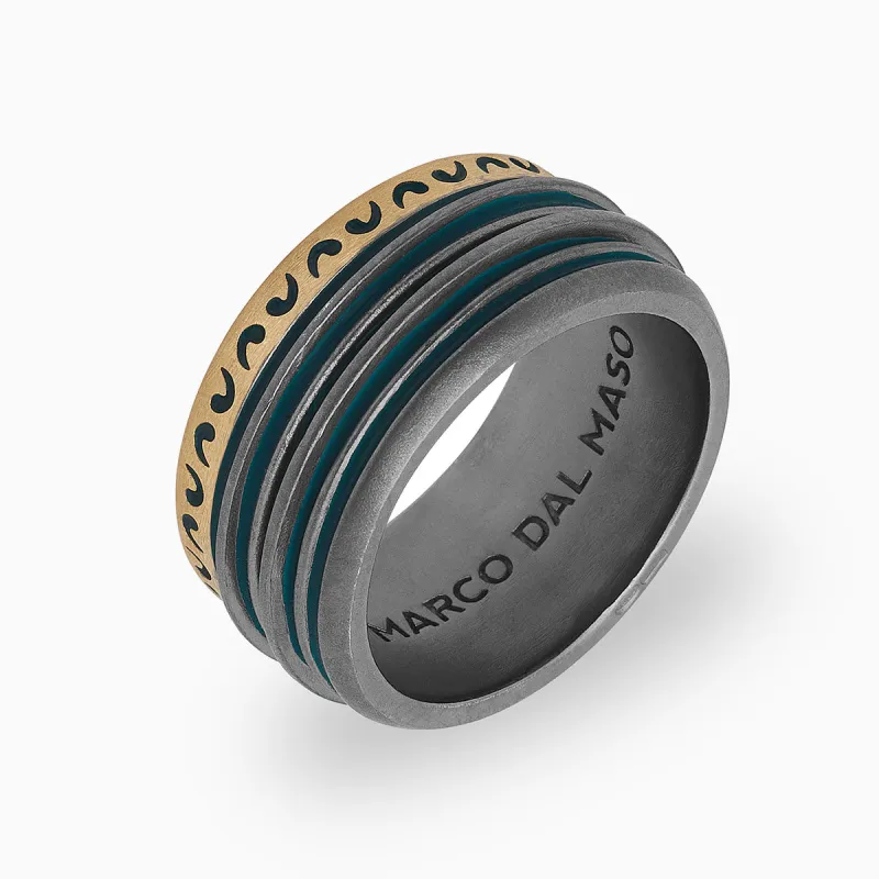 ACIES Wide Mixed Metal Ring sold by Marco Dal Maso