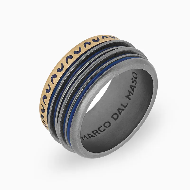 ACIES WIDE MIXED METAL RING sold by Marco Dal Maso