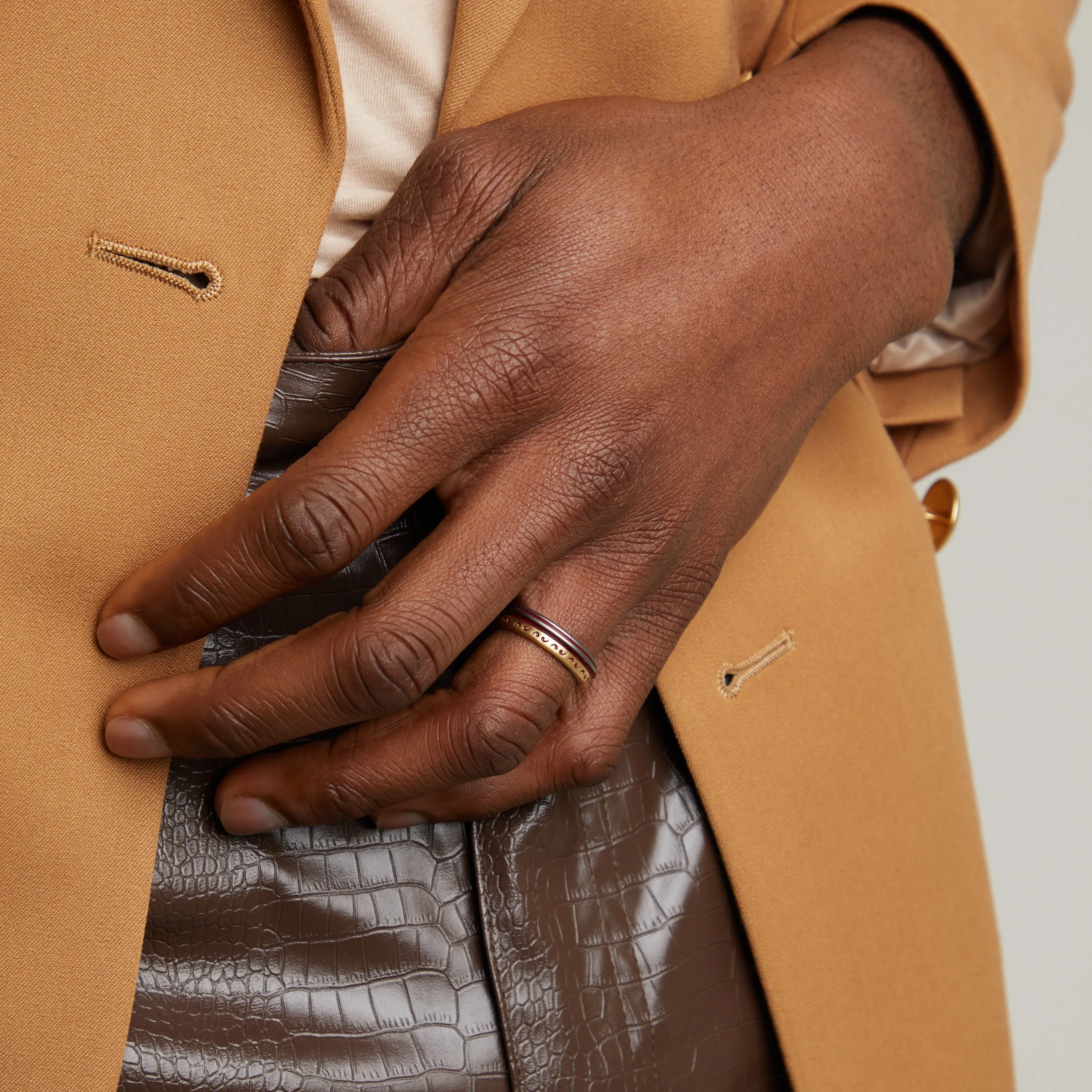 ACIES SLIM MIXED METAL RING sold by Marco Dal Maso product image thumbnail 2