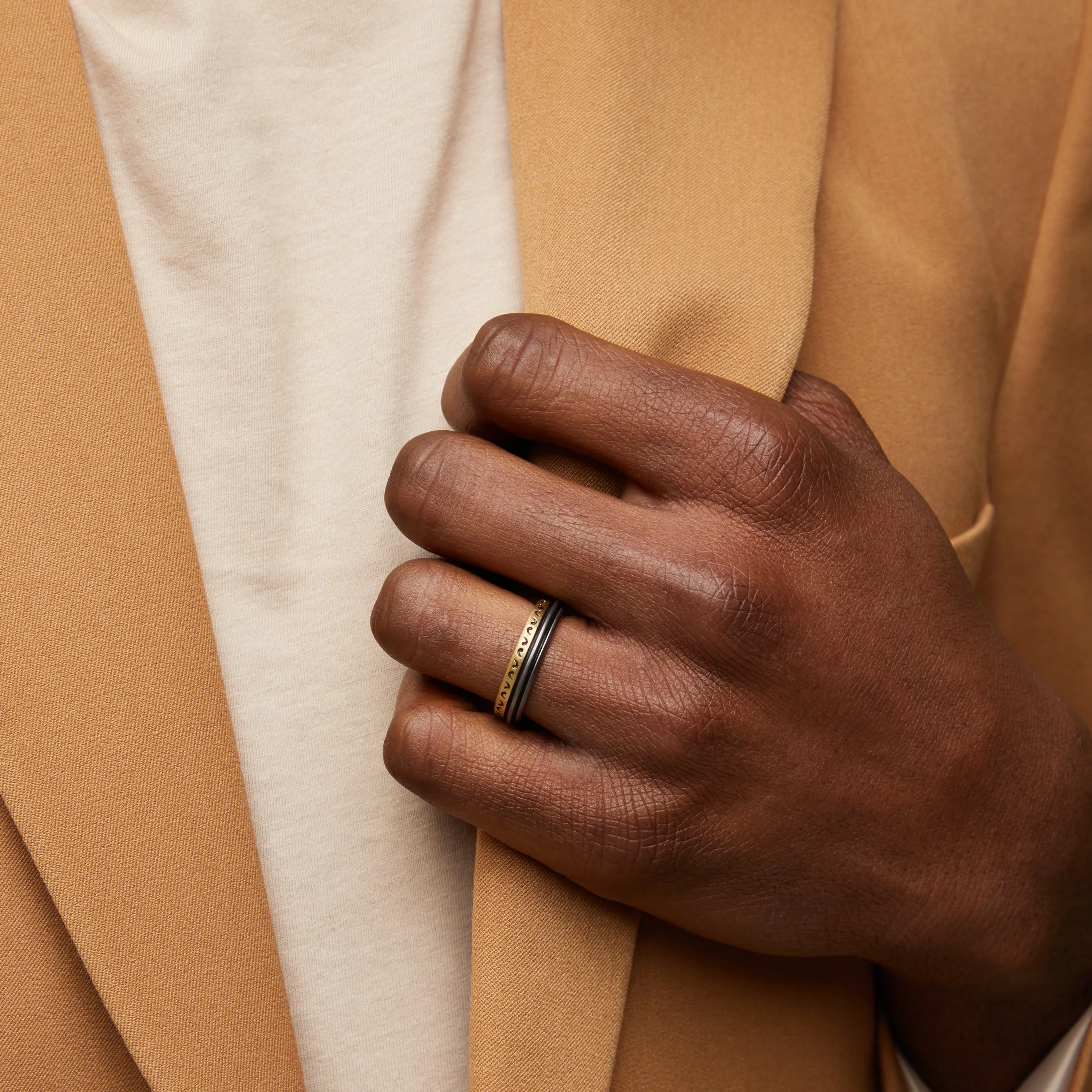 ACIES SLIM MIXED METAL RING sold by Marco Dal Maso product image thumbnail 2