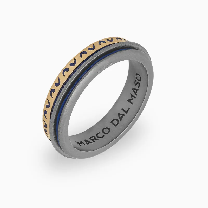 ACIES Slim Mixed Metal Ring sold by Marco Dal Maso