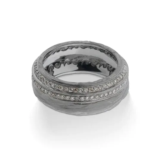 THE OTHER HALF Ring with Champagne Diamonds with 18kt Black Gold sold by Marco Dal Maso product image thumbnail 3