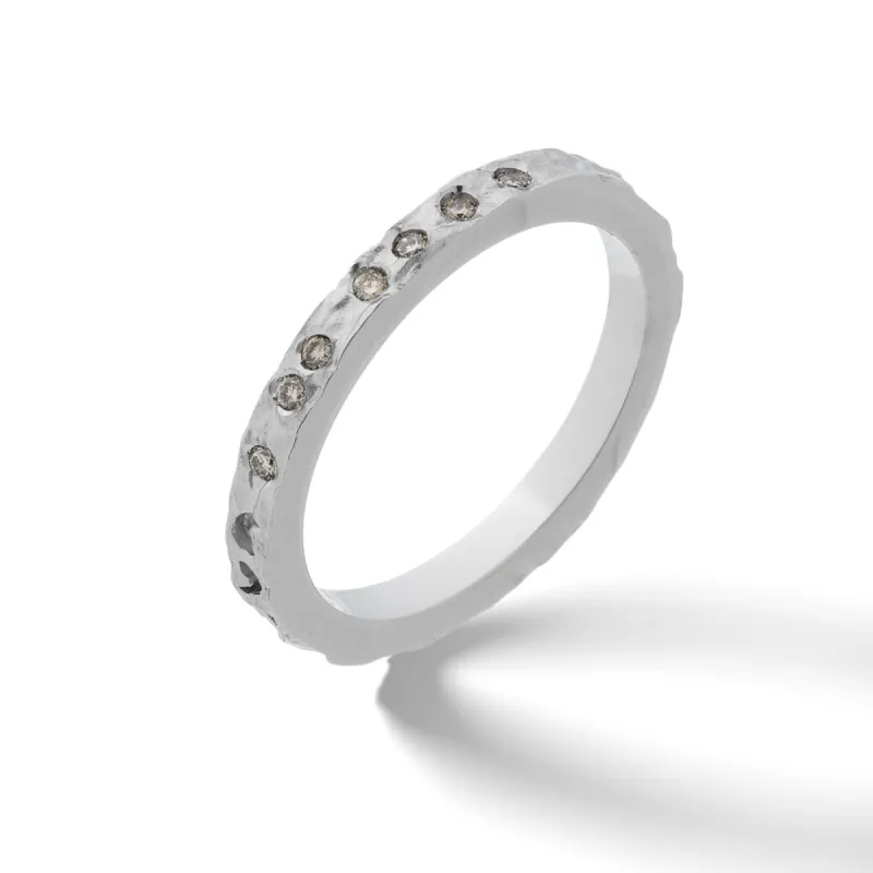 ORION White Gold Ring with Champagne Diamonds sold by Marco Dal Maso