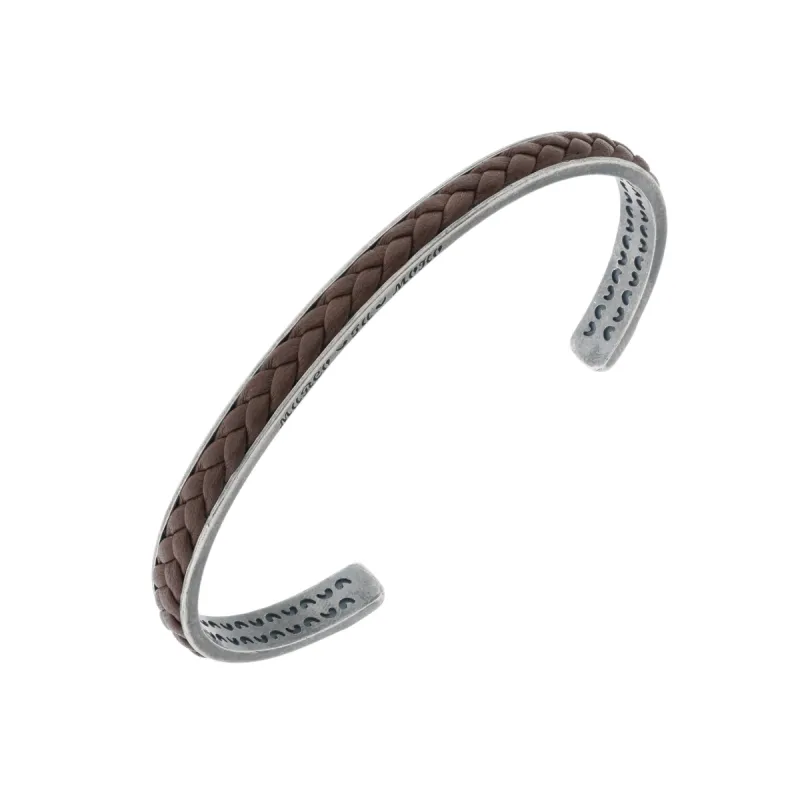 Lash 5mm Leather Cuff with Brown Leather sold by Marco Dal Maso